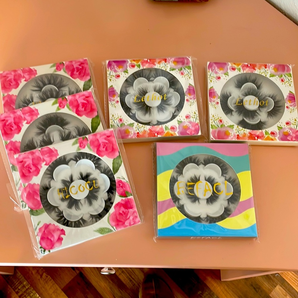 6 packs of false eyelashes. Brand new.